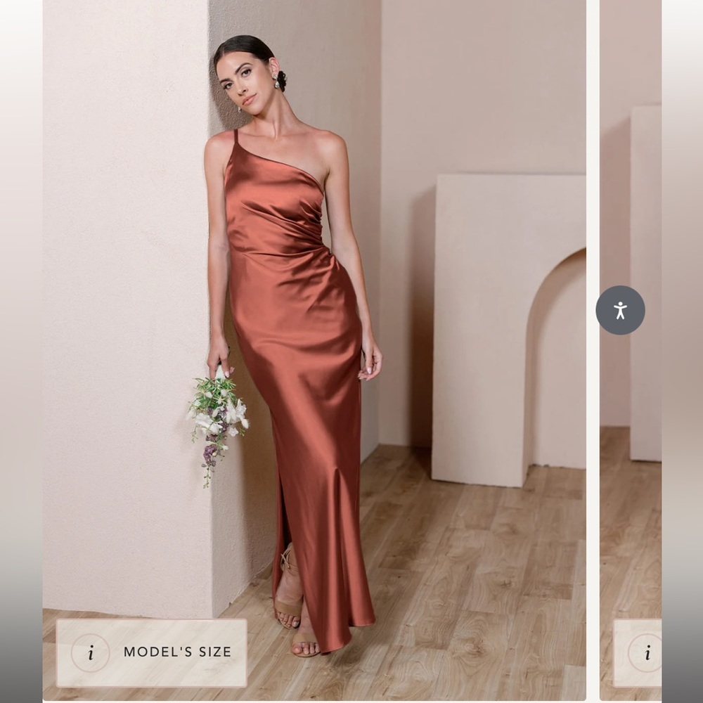 Revelry bridesmaid dress. Jade size 4 in cinnamon rose